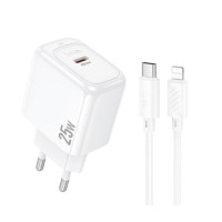Hoco CS53A Charging Adapter With TC to TC Cable 25W 